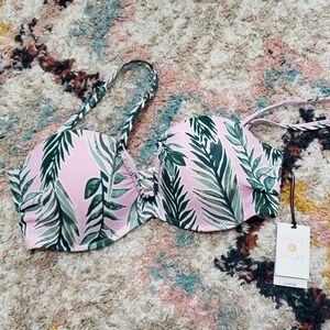 Shade & Shore suntan pink pal push up bikini top